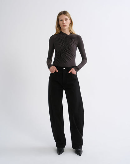Women Luna High Rise Pieced Taper (Weightless) in Cover - Agolde