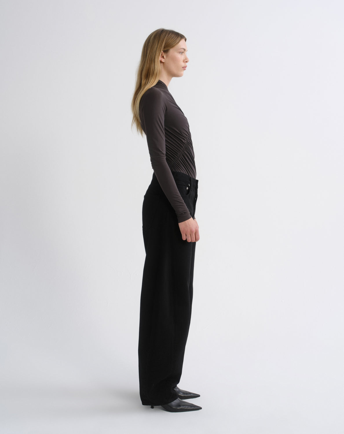 Women Luna High Rise Pieced Taper (Weightless) in Cover - Agolde