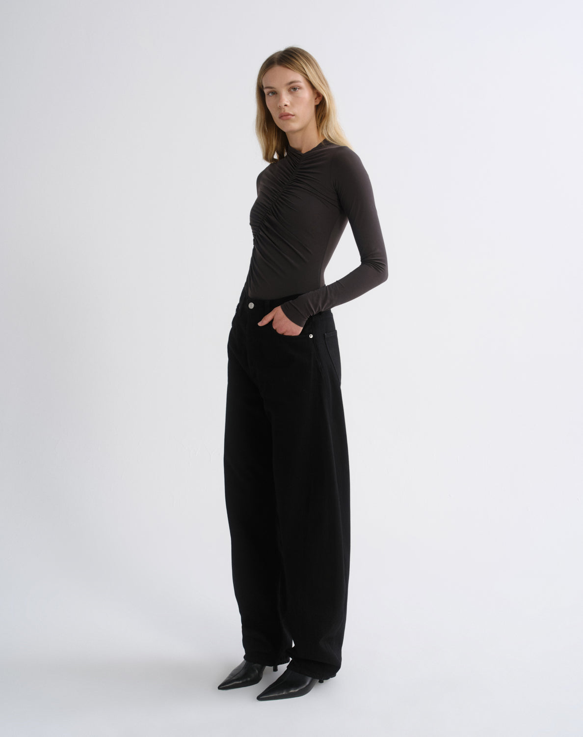 Women Luna High Rise Pieced Taper (Weightless) in Cover - Agolde