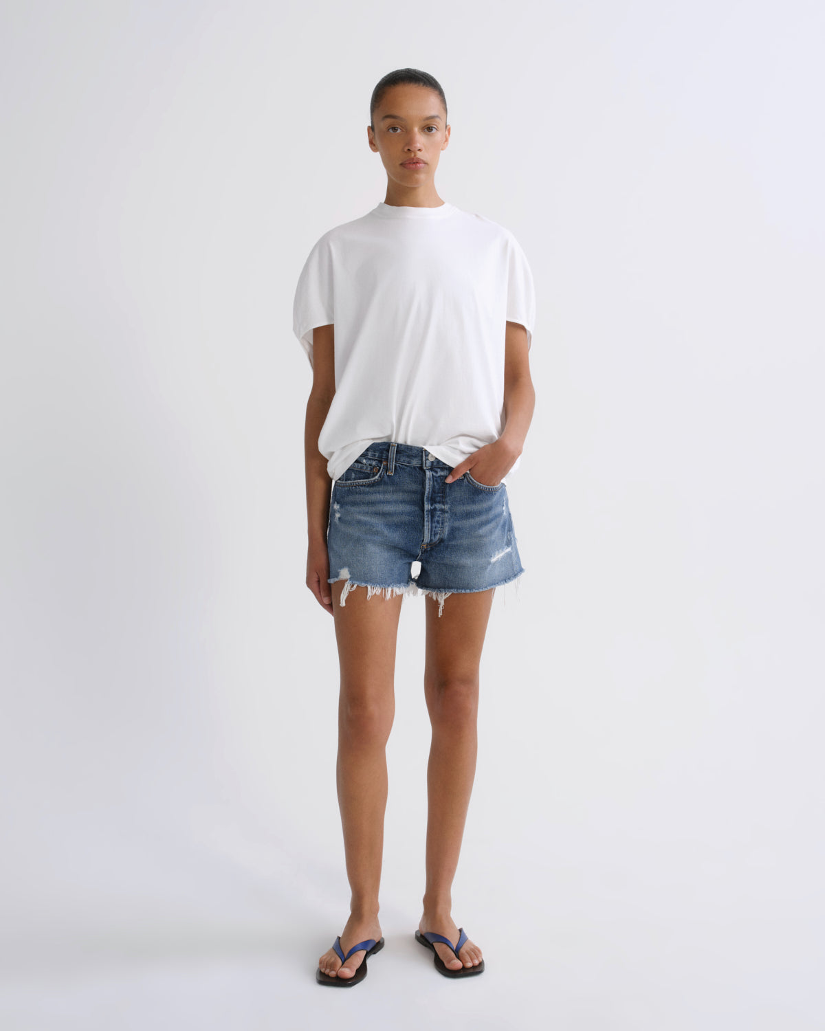 Women Parker Vintage Cut Off Short in Dark Swapmeet - Agolde