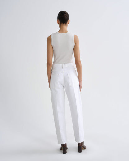 Women Poppy Scoop Neck Tank in Bone - Agolde