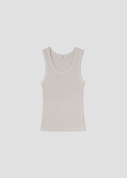 Women Poppy Scoop Neck Tank in Bone - Agolde