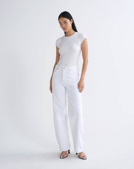 Women Ren High Rise Wide Leg in Marshmallow - Agolde