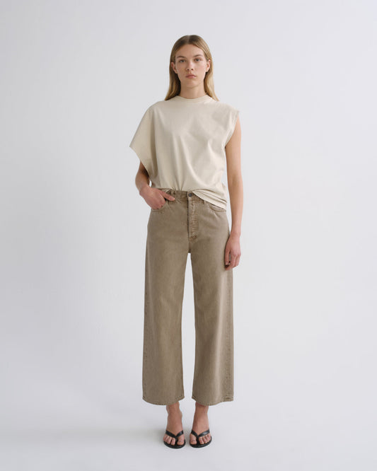 Women Ren Petite High Rise Wide Leg in Trail - Agolde
