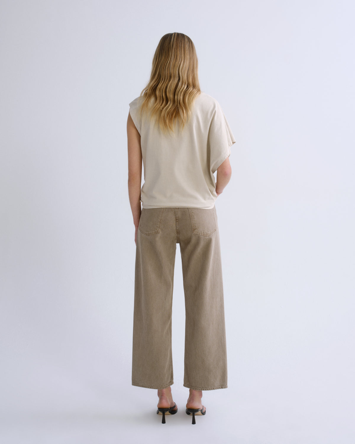 Women Ren Petite High Rise Wide Leg in Trail - Agolde