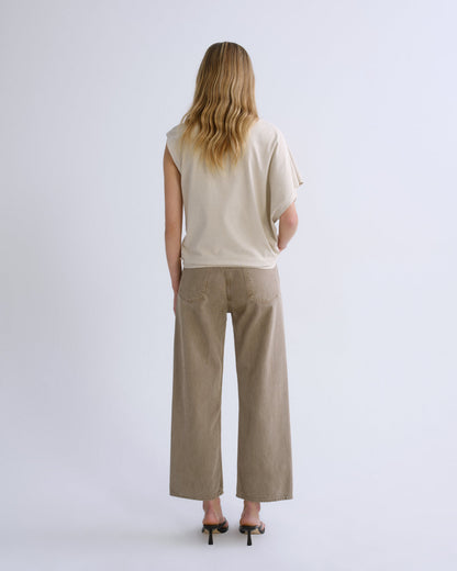 Women Ren Petite High Rise Wide Leg in Trail - Agolde