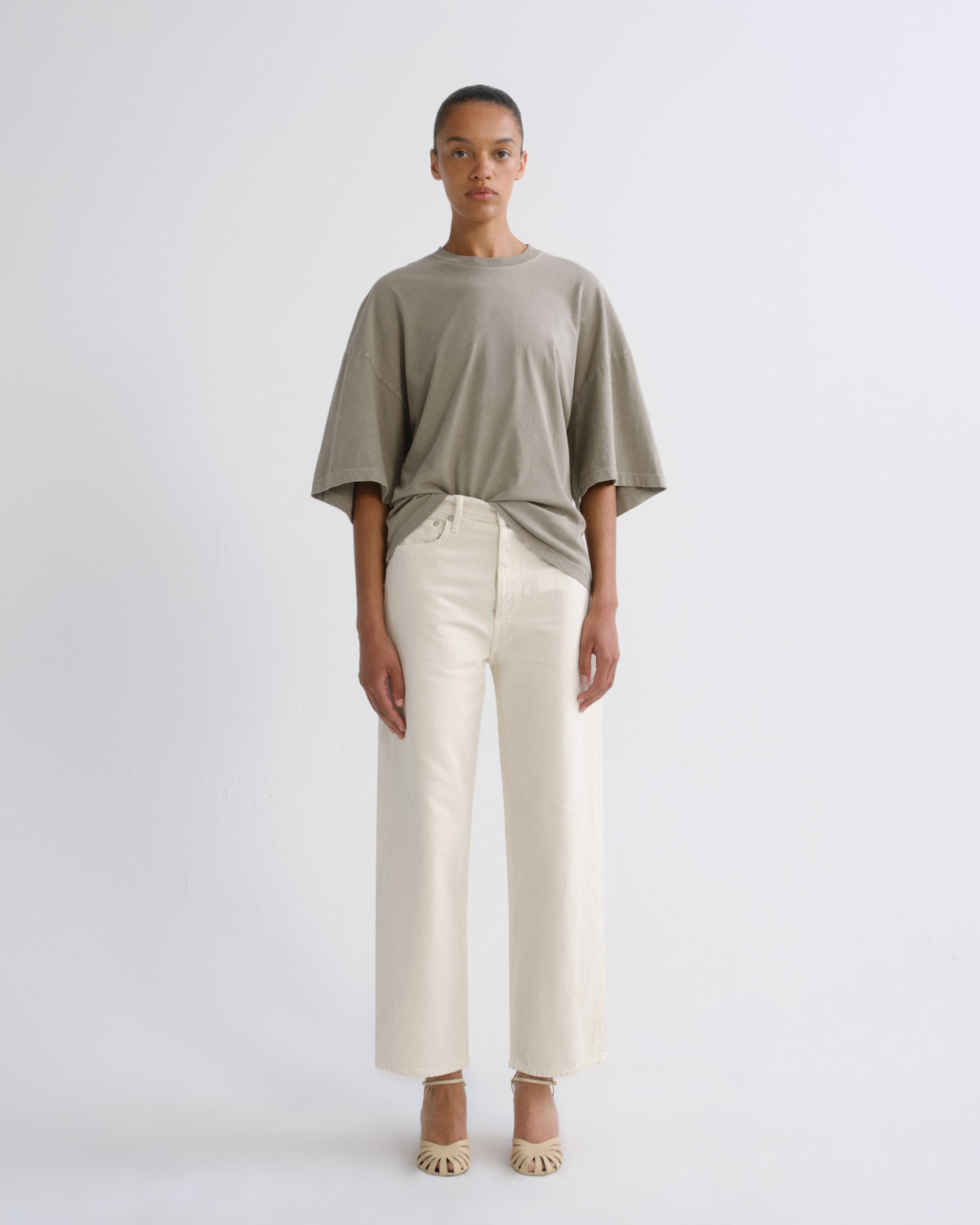 Women Ren Jean in Brown Rice - Agolde