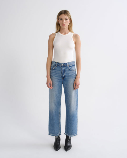 Women Ren High Rise Wide Leg in Measure - Agolde