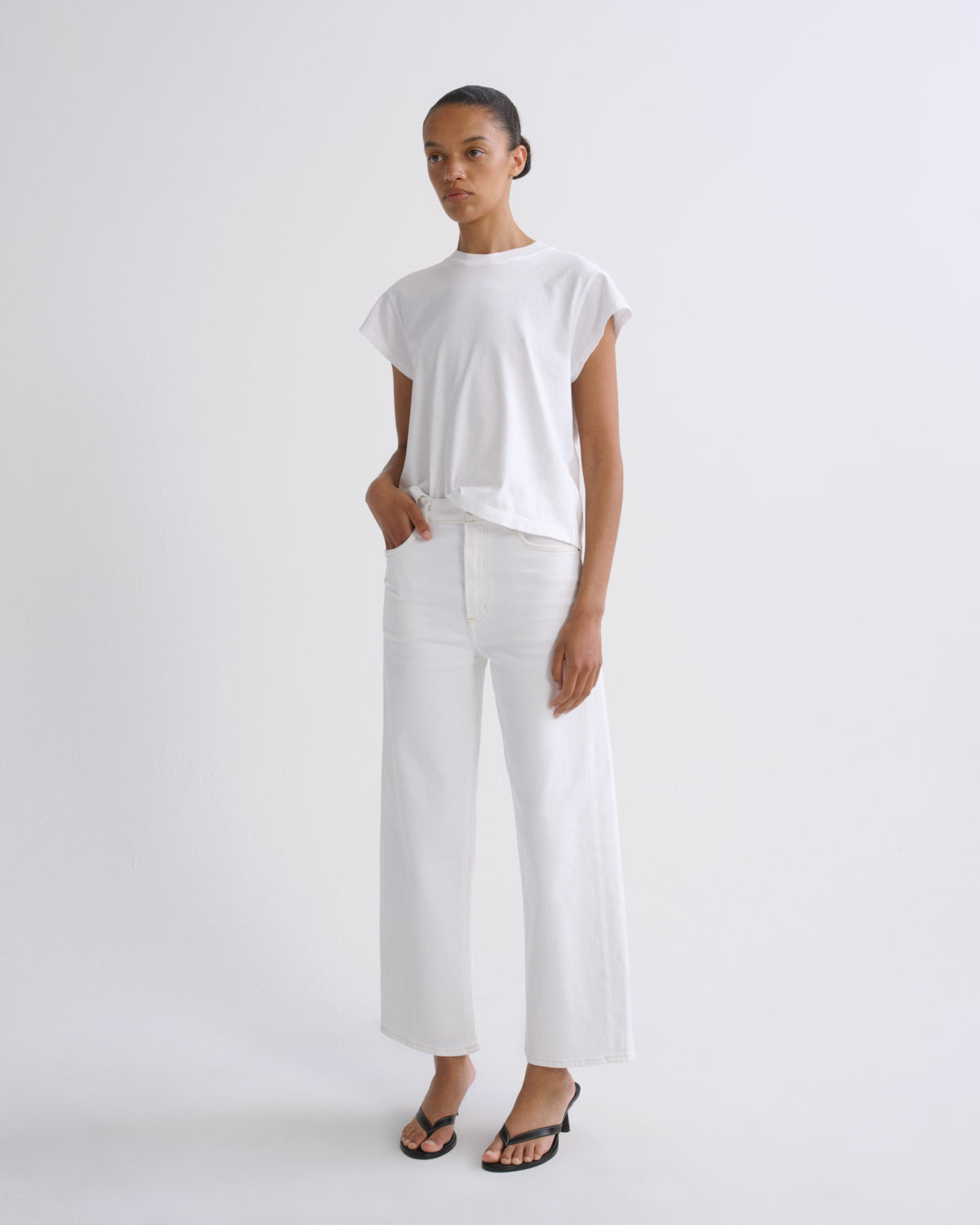Women Ren Jean (Stretch) in White Wash - Agolde