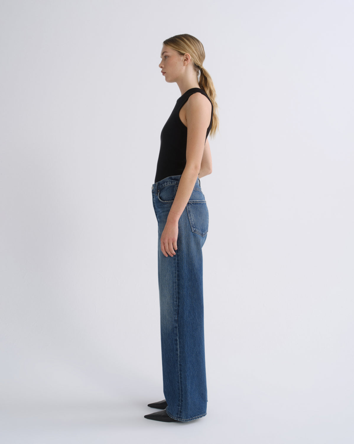 Women Ren High Rise Wide Leg Petite 25 in Chapter - Agolde