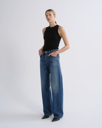 Women Ren High Rise Wide Leg Petite 25 in Chapter - Agolde