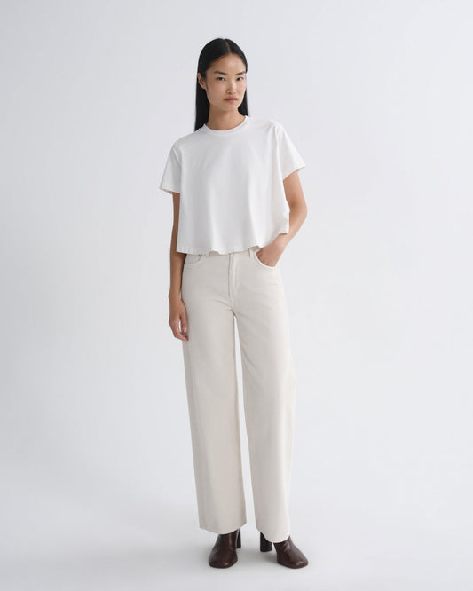 Women ren high rise wide leg 32 bone - Agolde