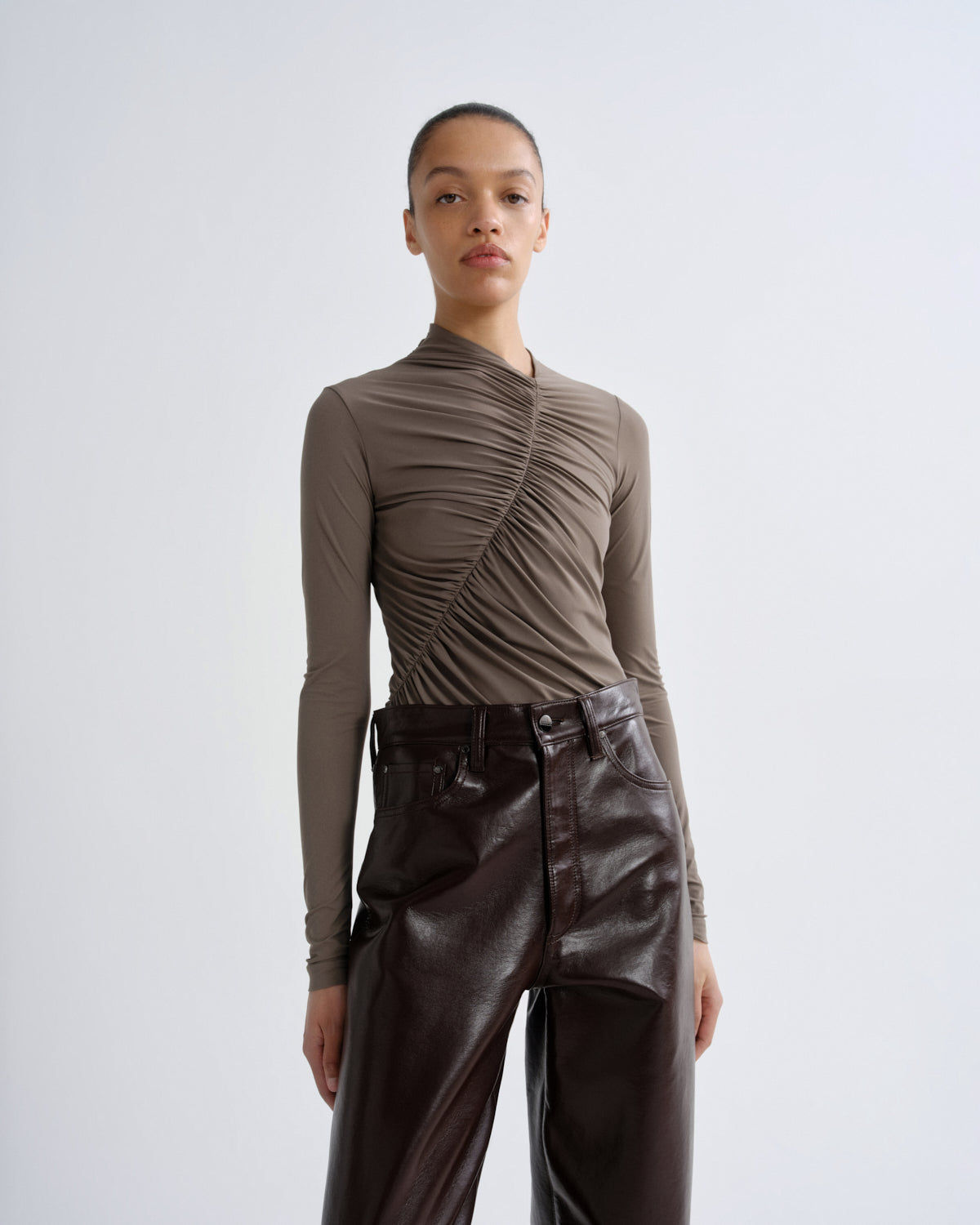 Women lupin bodysuit mink - Agolde
