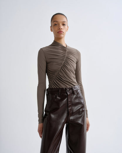 Women lupin bodysuit mink - Agolde