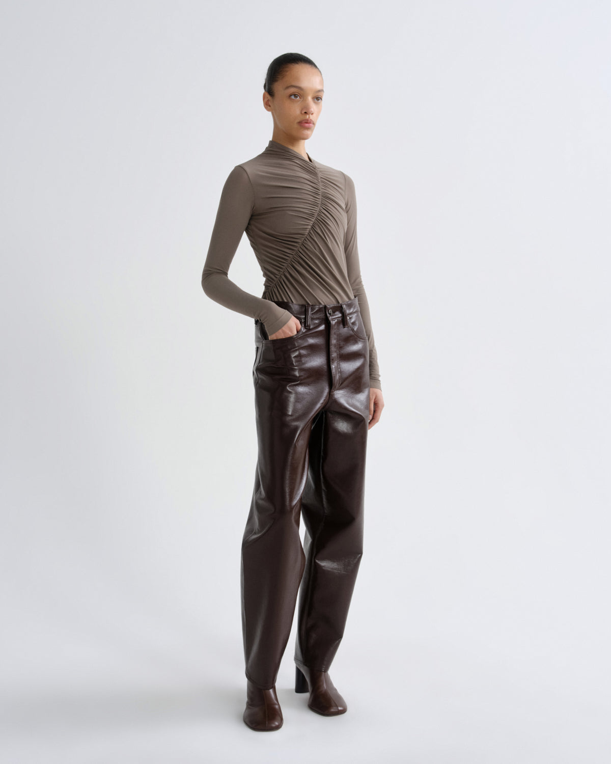 Women lupin bodysuit mink - Agolde