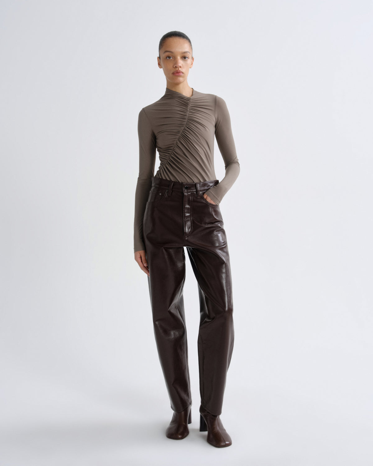 Women lupin bodysuit mink - Agolde