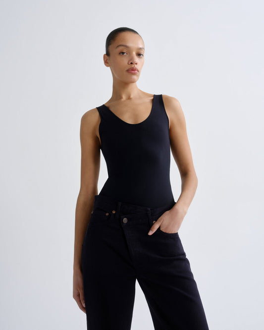 Women tora bodysuit navy - Agolde