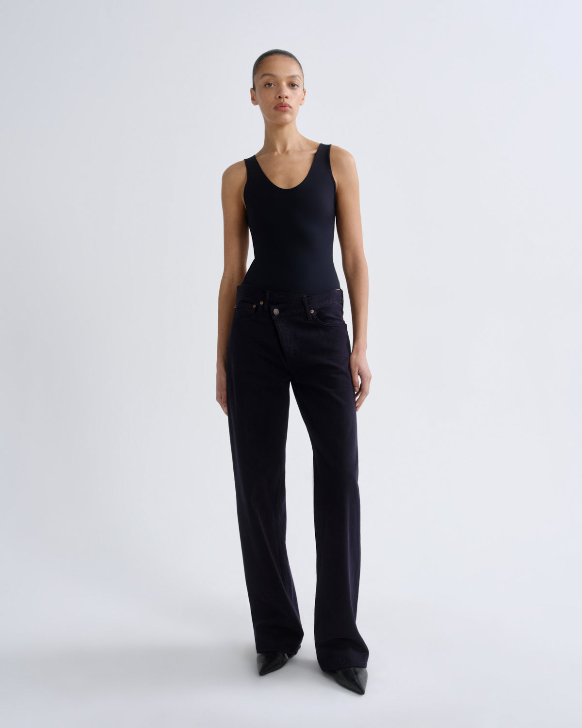 Women tora bodysuit navy - Agolde