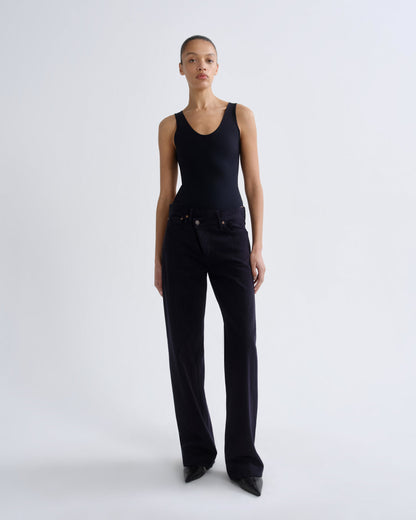 Women tora bodysuit navy - Agolde