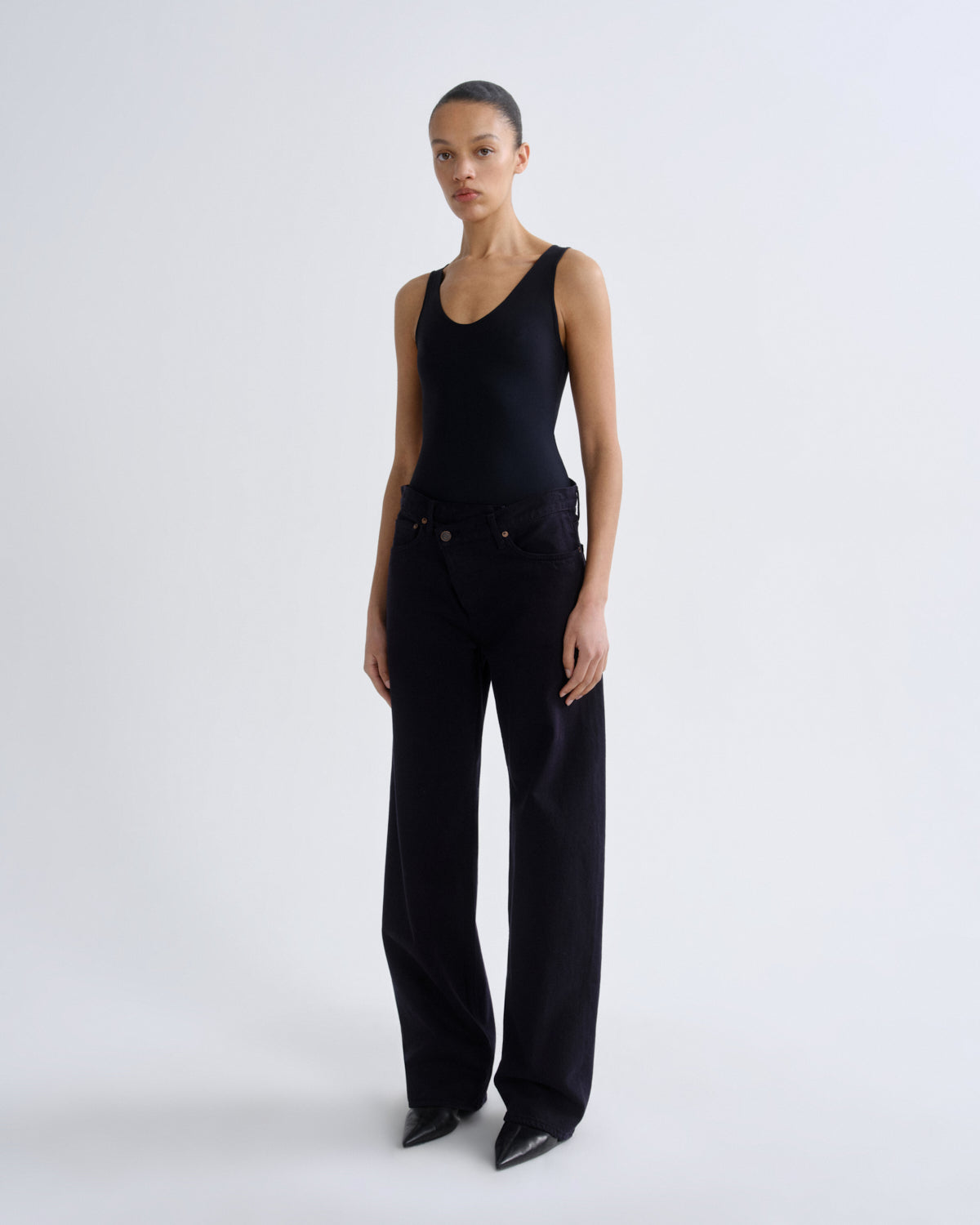 Women tora bodysuit navy - Agolde