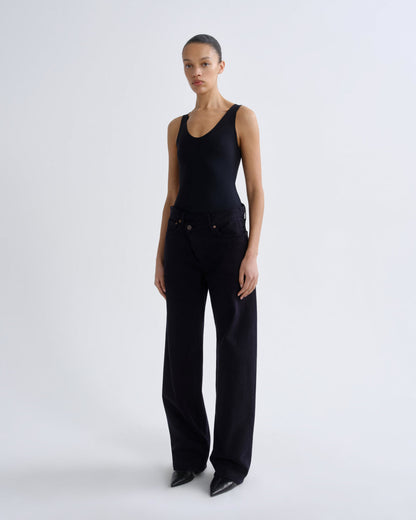 Women tora bodysuit navy - Agolde