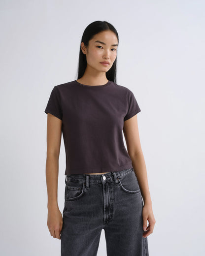 Women Adine Shrunken Tee in Shade - Agolde