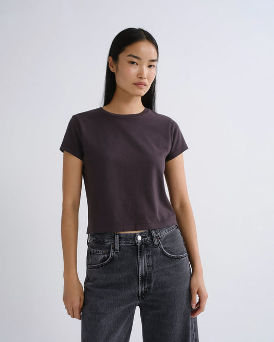 Women Adine Shrunken Tee in Shade - Agolde