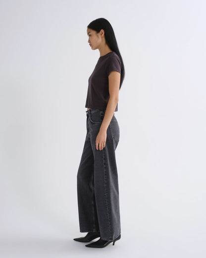 Women Adine Shrunken Tee in Shade - Agolde