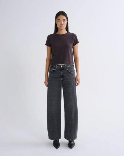 Women Adine Shrunken Tee in Shade - Agolde