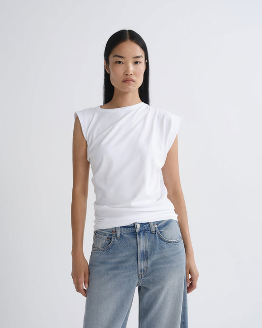 Women Beth Tee in White - Agolde