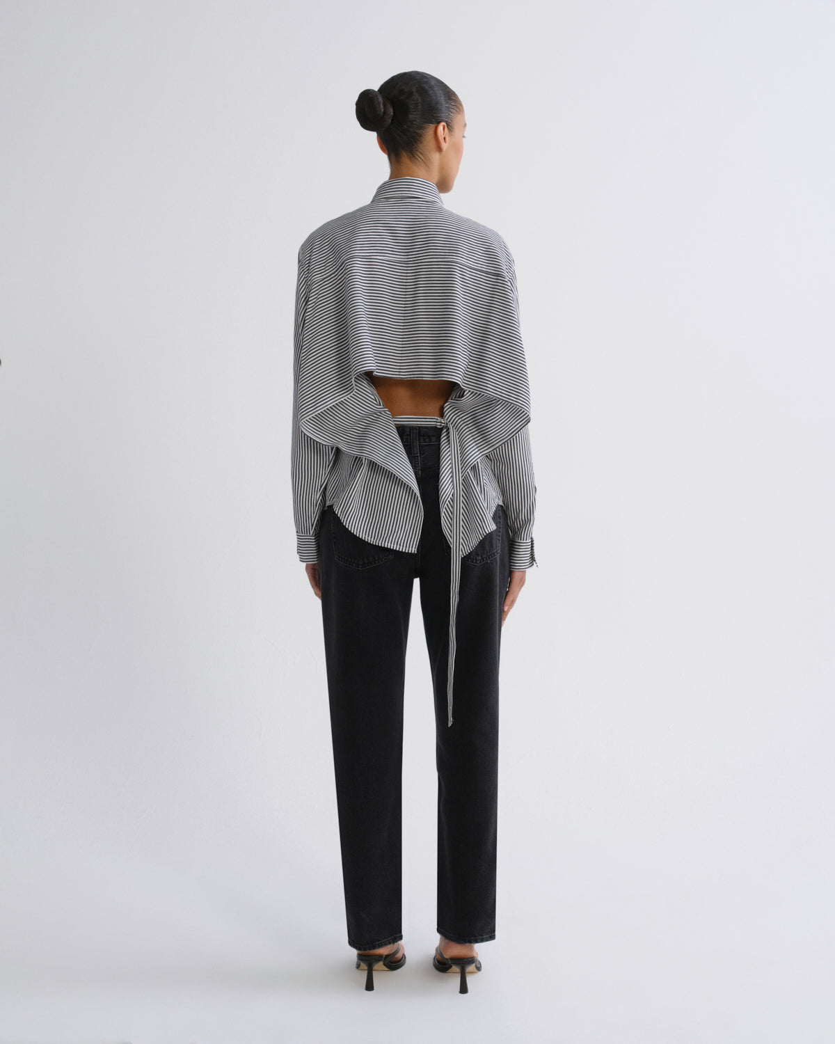Women Theo Shirt in Solene Stripe - Agolde