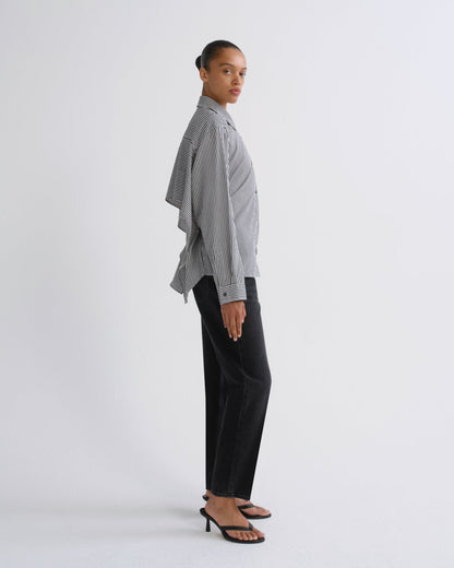 Women Theo Shirt in Solene Stripe - Agolde