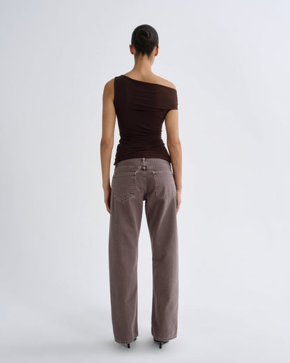 Women carlin top chocolate - Agolde