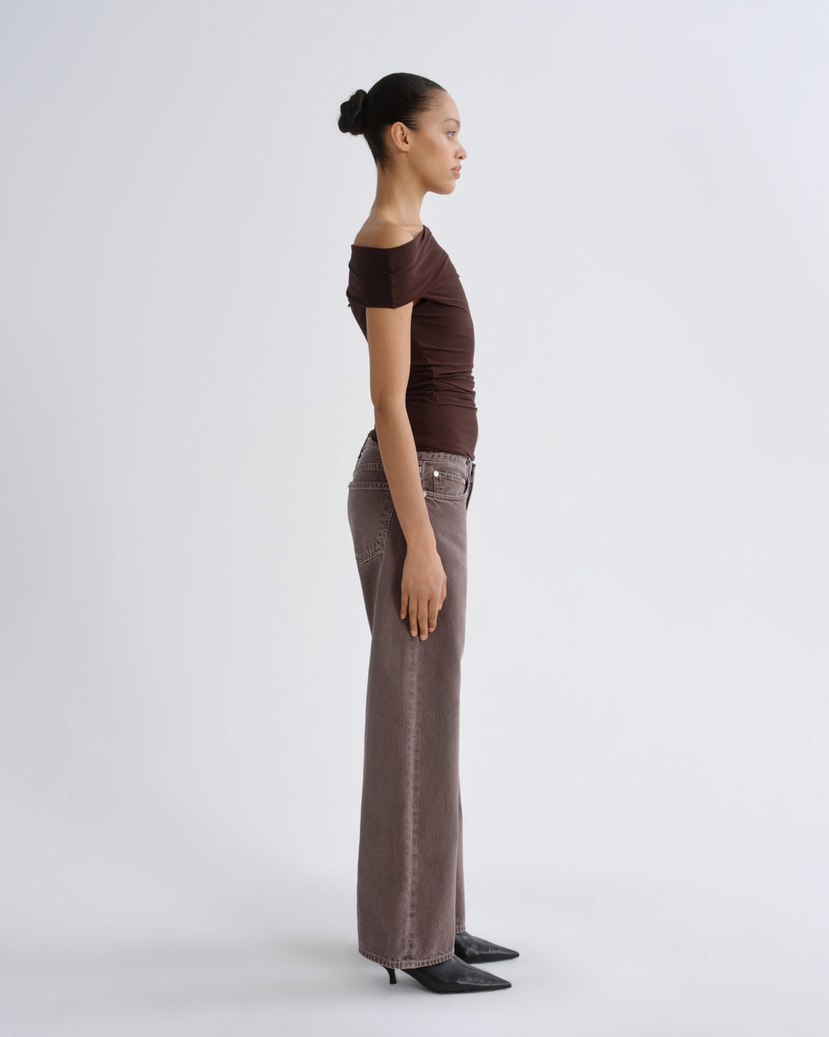 Women carlin top chocolate - Agolde