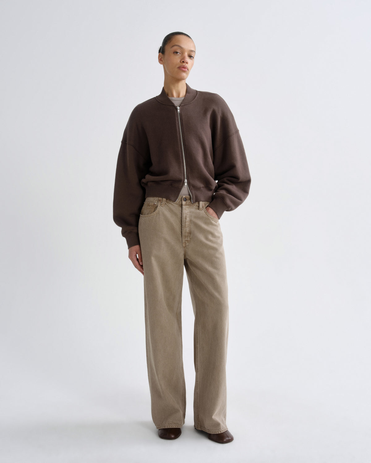 Women tess sweatshirt bracken - Agolde