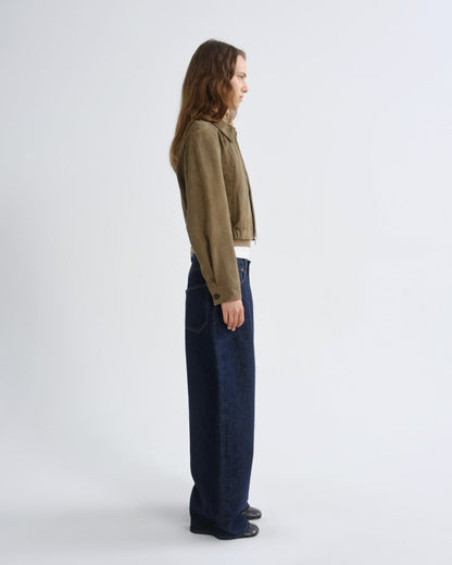 Women nahla cropped suede jacket canopy - Agolde