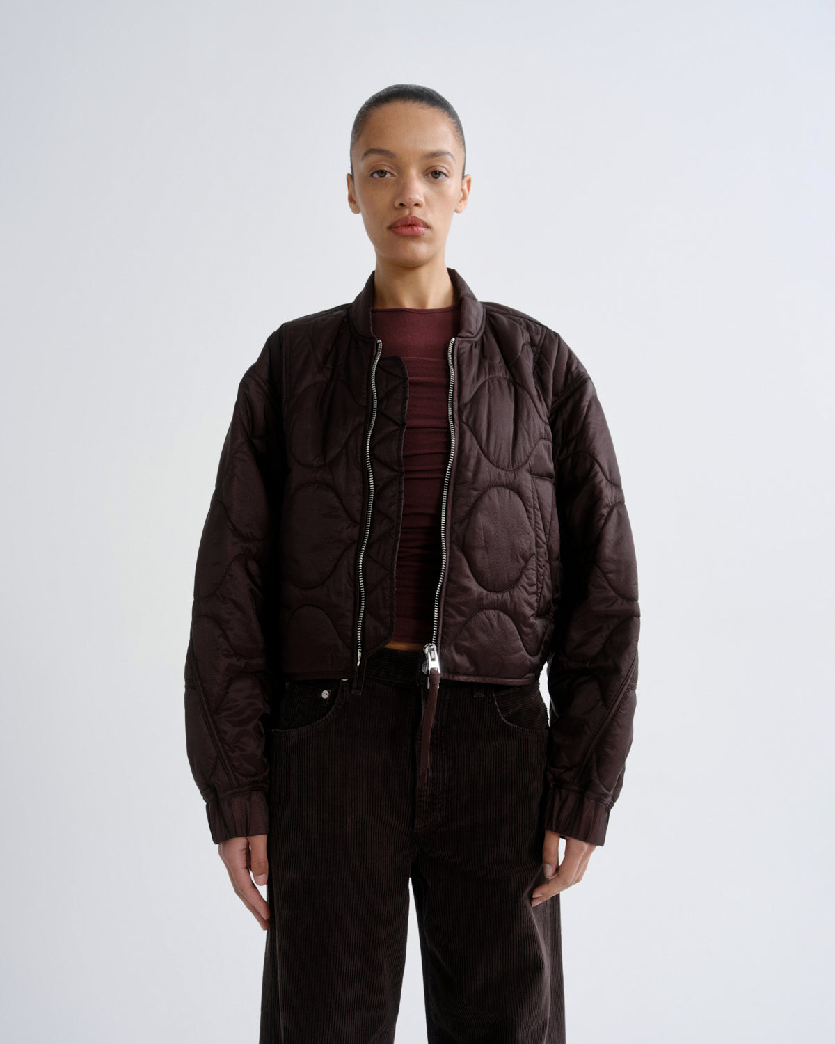 Women iona quilted jacket deep roast - Agolde
