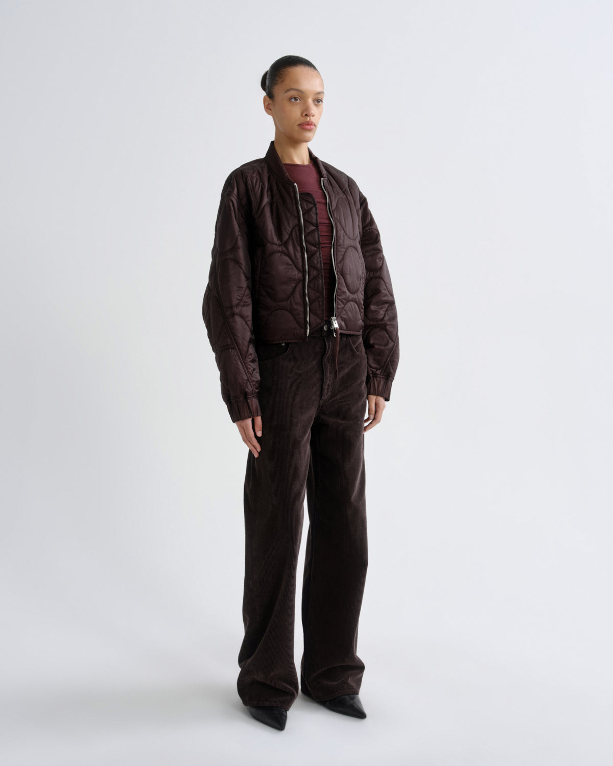 Women iona quilted jacket deep roast - Agolde