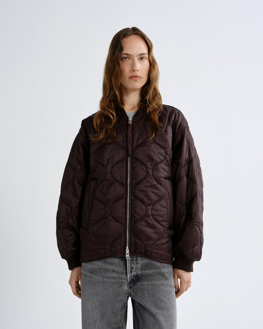 Women isla quilted jacket deep roast - Agolde