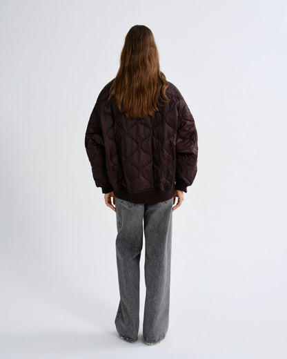 Women isla quilted jacket deep roast - Agolde