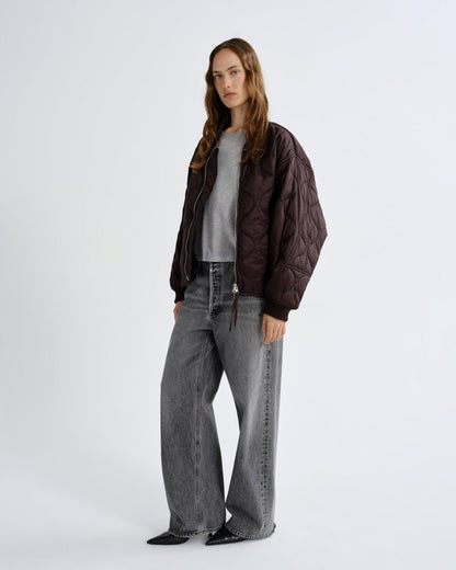 Women isla quilted jacket deep roast - Agolde