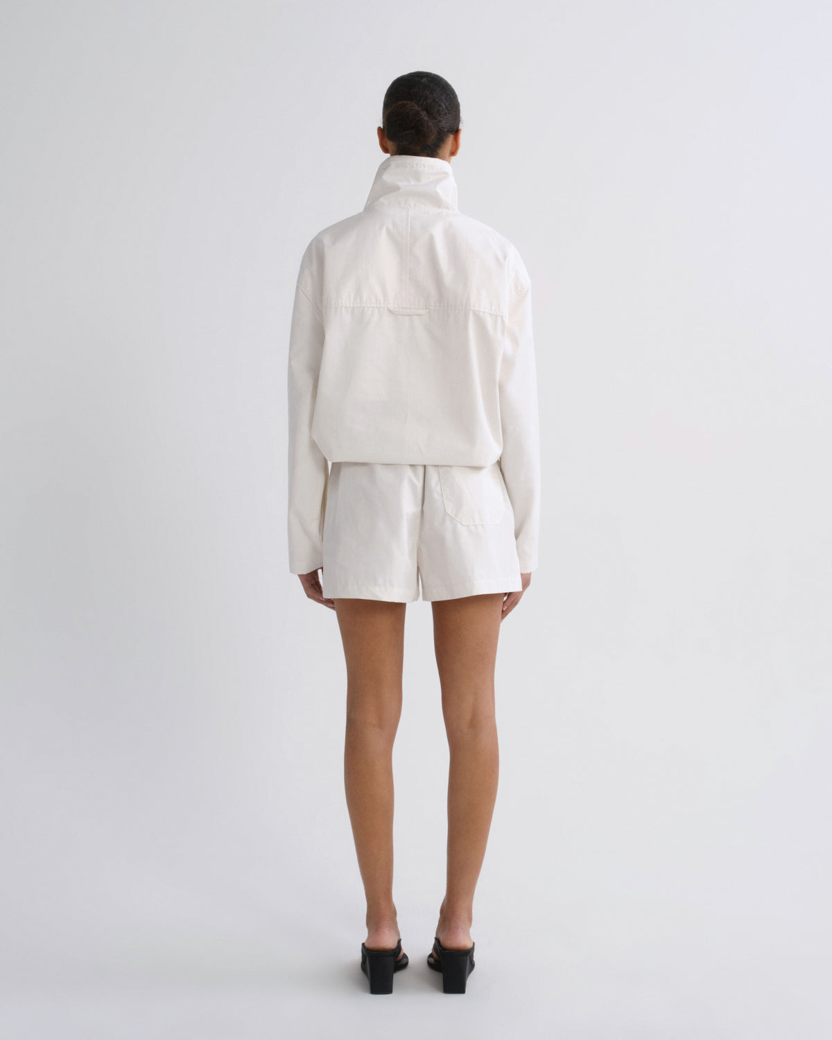Women Lydia Nylon Popover Anorak in Chalk White - Agolde