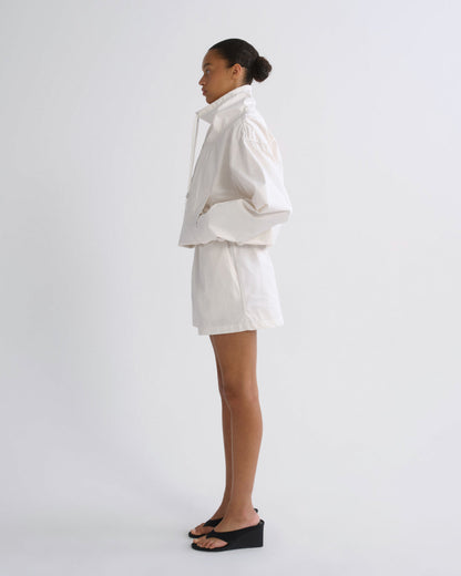 Women Lydia Nylon Popover Anorak in Chalk White - Agolde