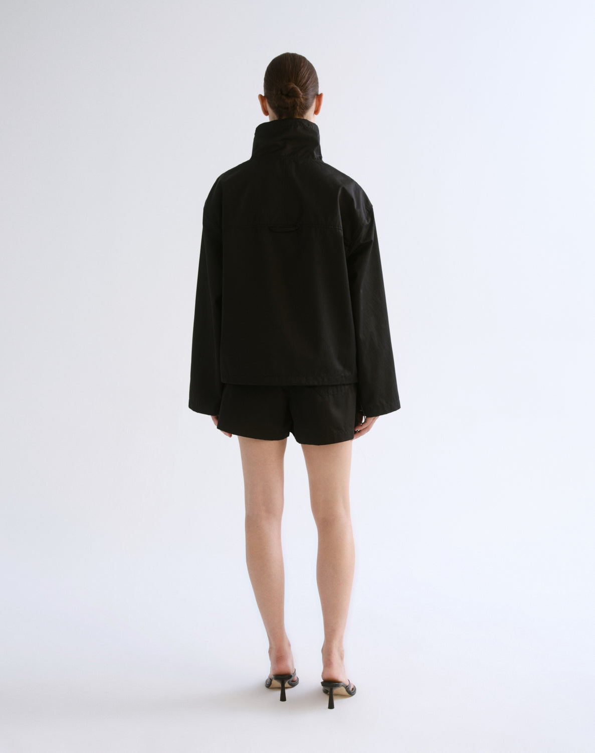 Women Lydia Nylon Popover Anorak in Black - Agolde