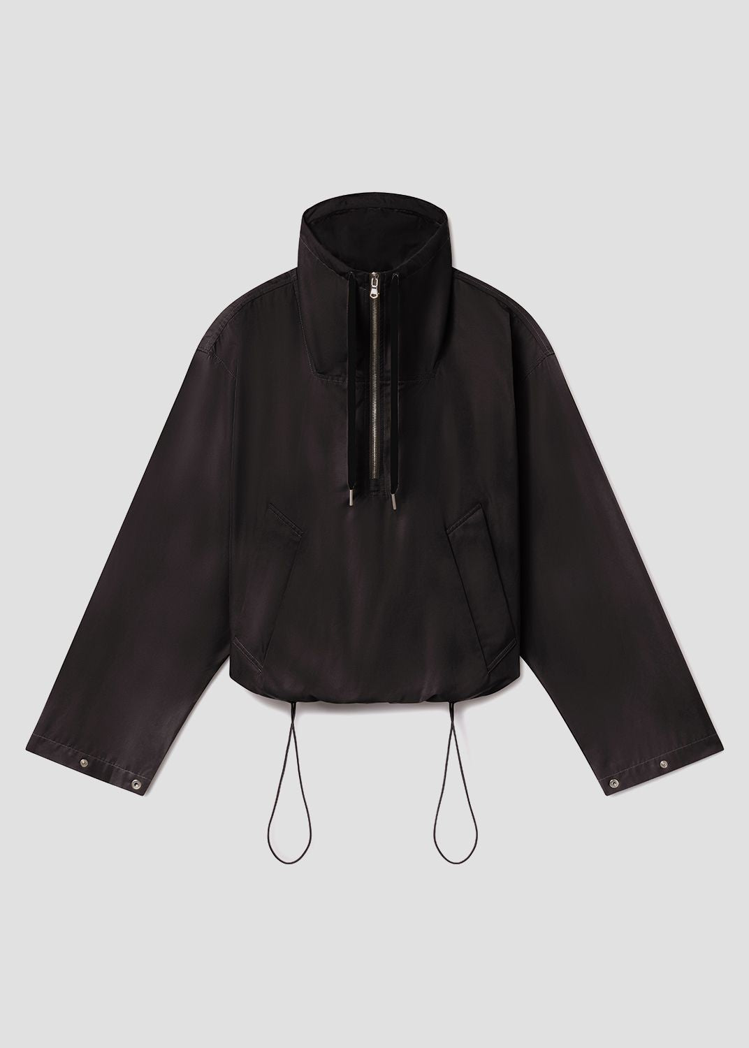 Women Lydia Nylon Popover Anorak in Black - Agolde