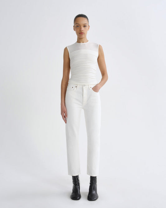 Women riley crop high rise straight fortune cookie - Agolde