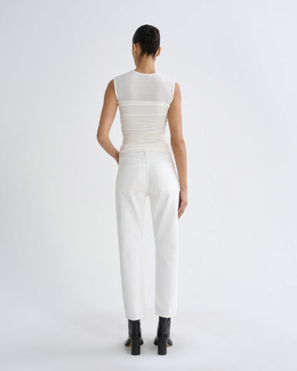 Women riley crop high rise straight fortune cookie - Agolde