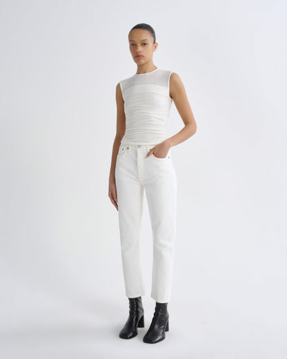 Women riley crop high rise straight fortune cookie - Agolde