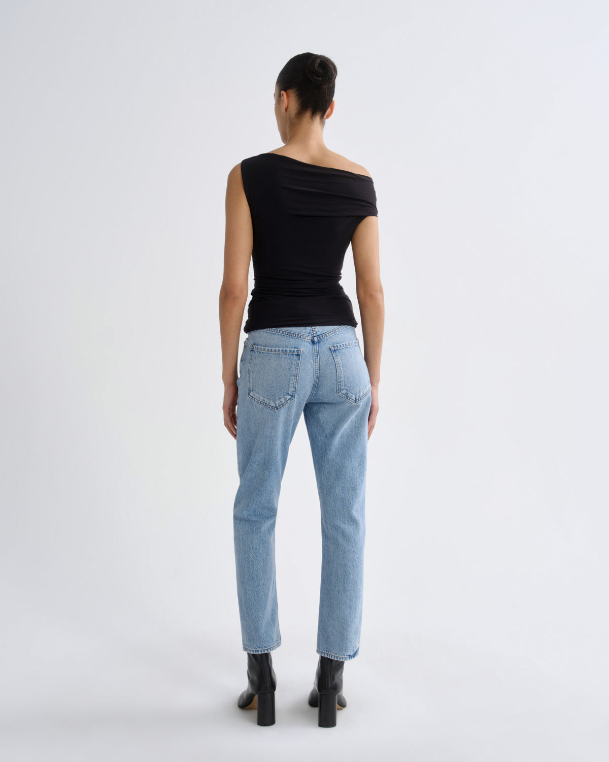 Women riley crop high rise straight stream - Agolde