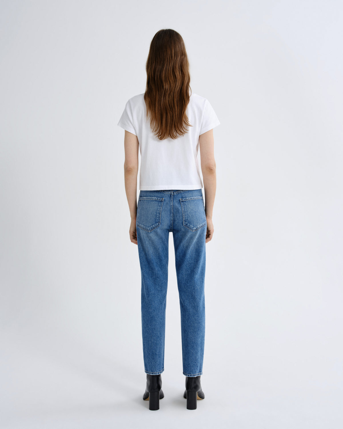 Women riley crop high rise straight tide - Agolde